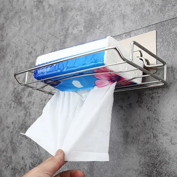 

Toilet Paper Holder Stainless Steel Tissue Paper Durable Bathroom Towel Seamless Holder Storage Shelf Brushed Finish Wall Mount