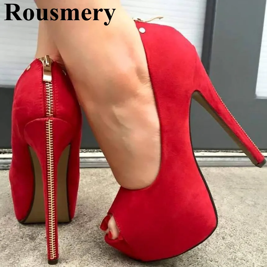 Picture Chaud forme As 5 3 Toe Peep Talon Arrière Zipper Sexy 2019 Desgin Mode Plate Cm Échantillon Haut Picture Femmes as Haute Le Pompes Faible Plus zBBxEg