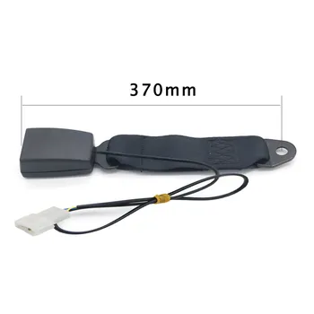 

370mm Longer Camlock Auto Car Front Seat Belt Buckle Padding Socket Plug Connector with Warning Cable