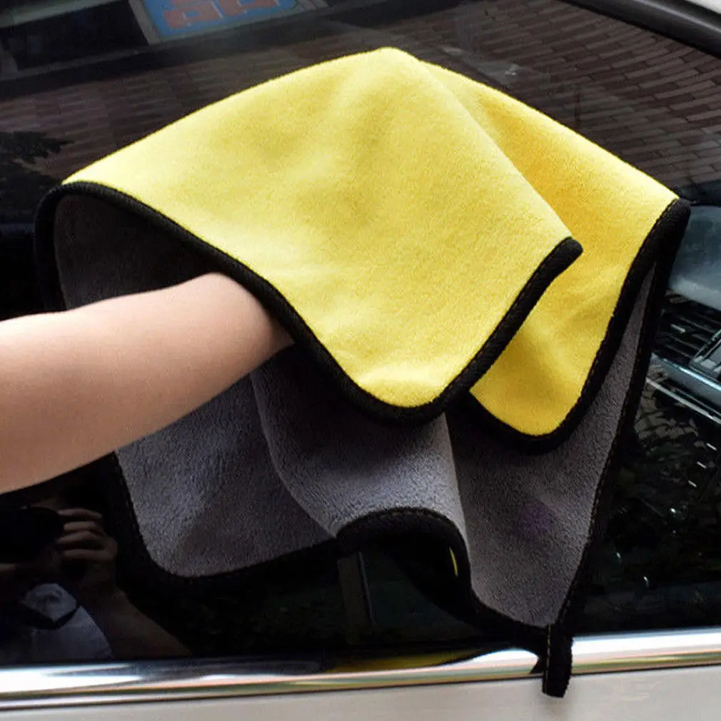 

1Pc Car Care Polishing Wash Towels Plush Microfiber Washing Drying Towel Strong Thick Plush Polyester Fiber Car Cleaning Cloth