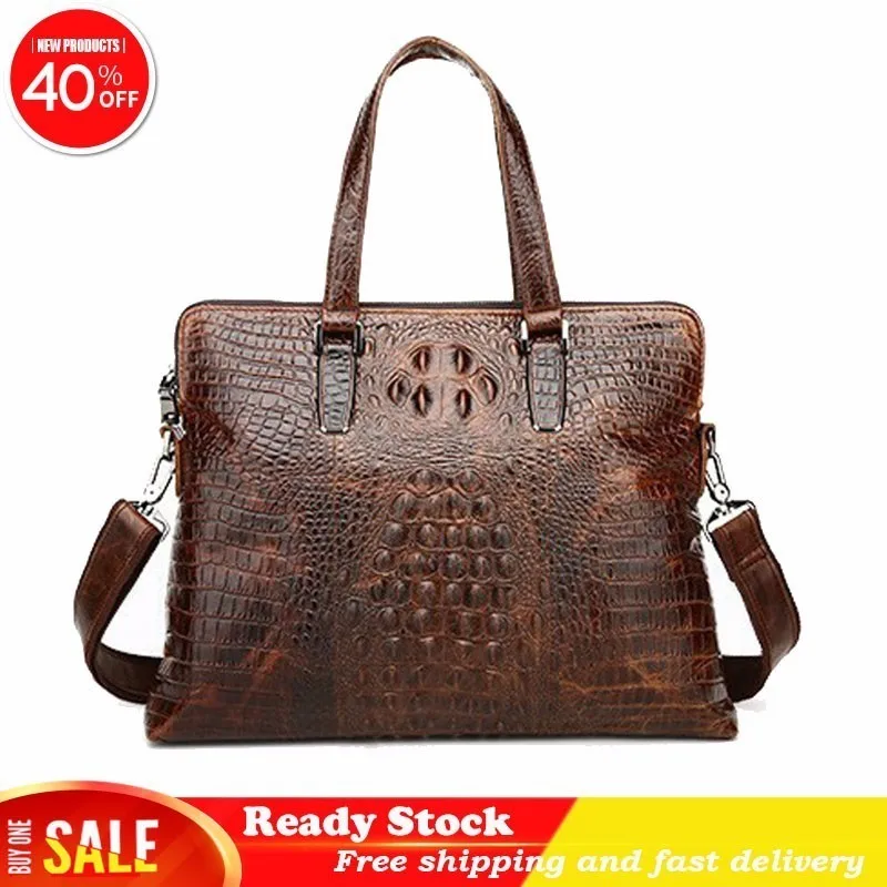 

Embossed Man Business bags for women Handbag with brand Crossbody Leather Briefcase designer tote vintage Best Free shipping