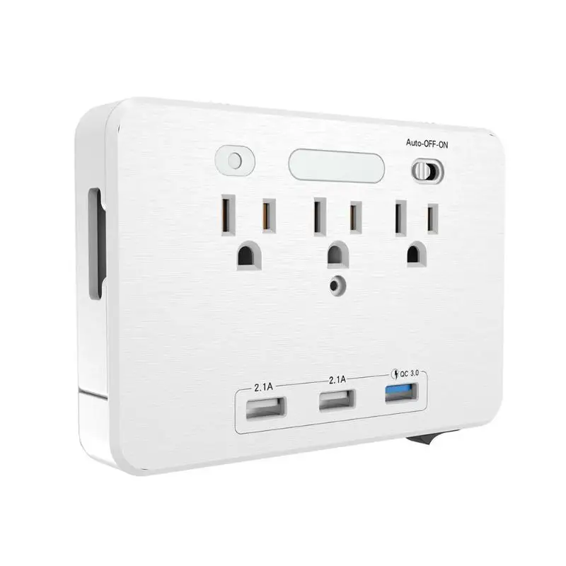 Цена 3 порты usb AC выход настенная розетка стабилизатор напряжения ночник мощность полосы с быстрый зарядное устройство 3,0 Быстрая зарядка США Plug