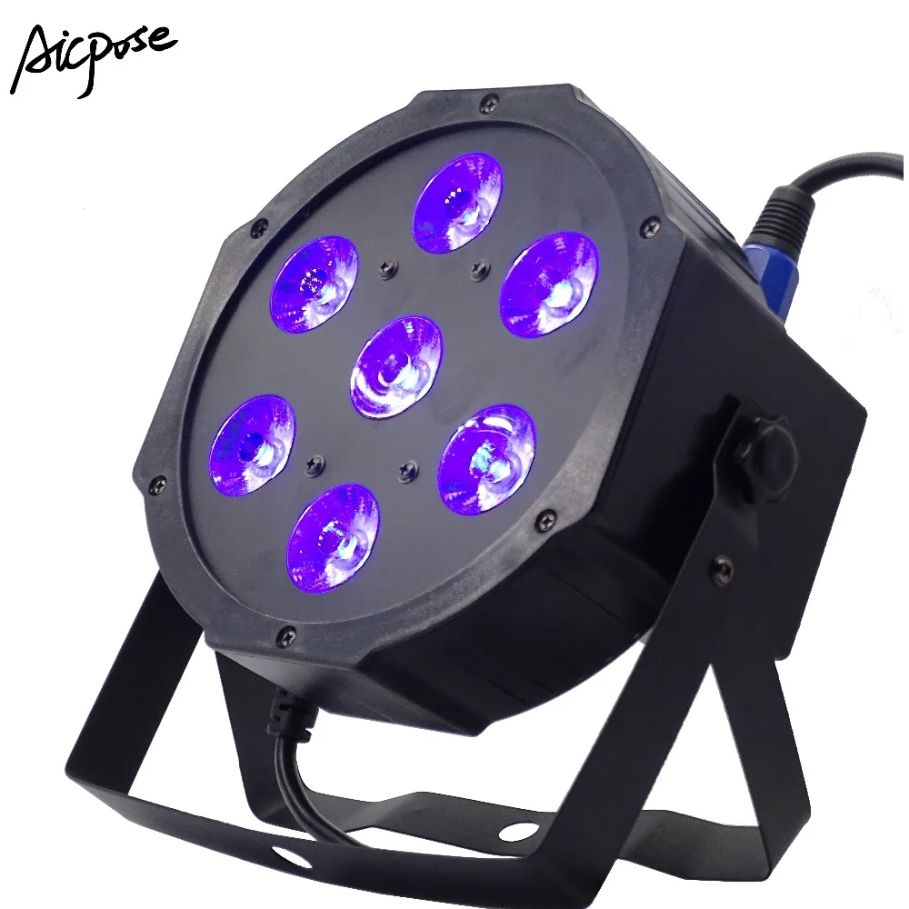 

Led Par can 7x12W Led Par Lights RGBW 4in1 /RGBWA UV 6in1 Flat Par Led dmx512 Disco Lights Wedding small dj stage