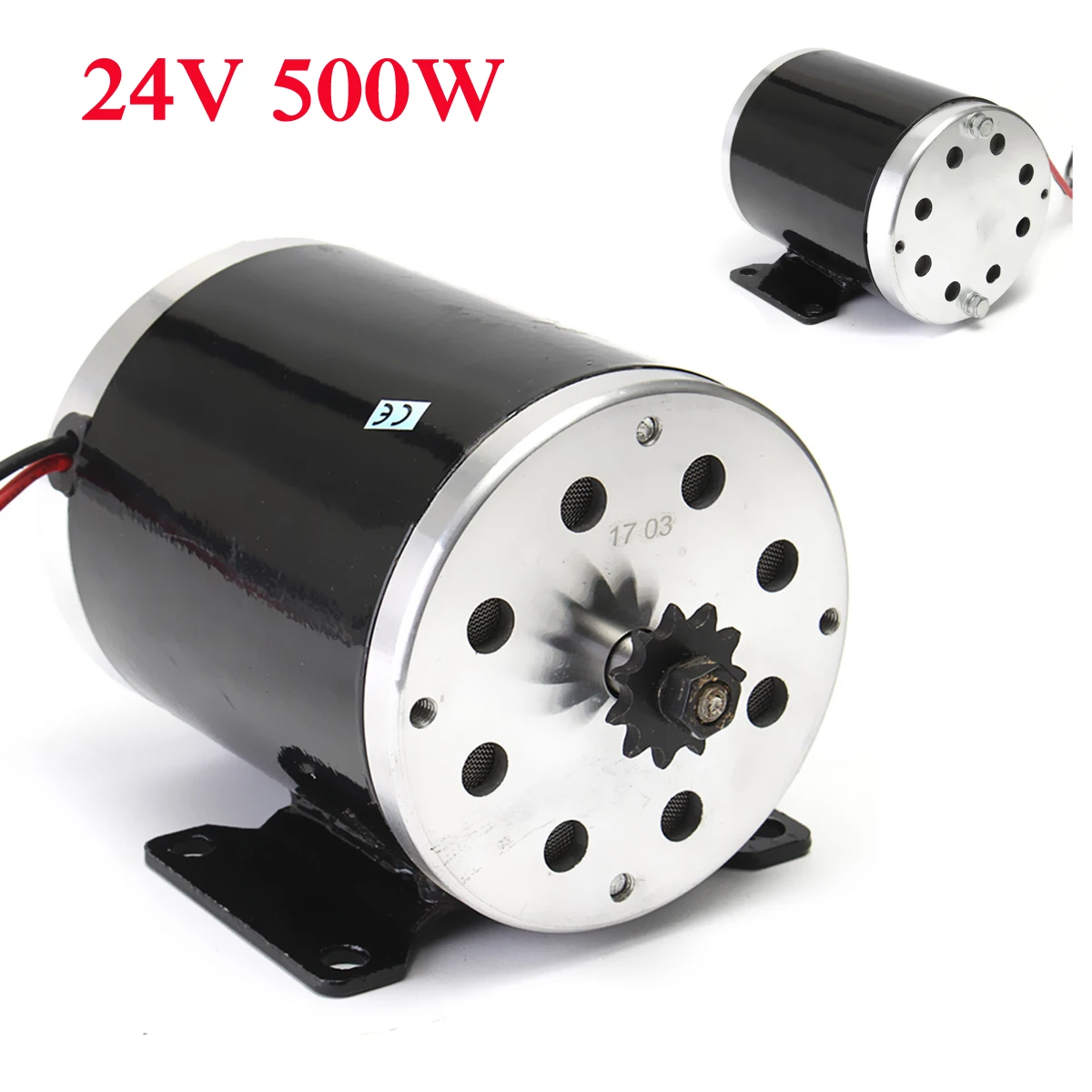 

24V 500W 28.5A MY1020 Electric Brushed Motor 2800Rpm with bracket For Scooter E-Bike Mini Bike Go Kart