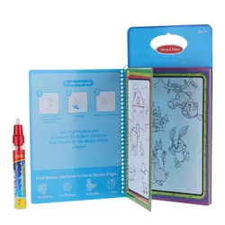 Нетоксичная Волшебная книга для рисования воды, книжка-раскраска с волшебной ручкой, картинки с животными без использования чернил