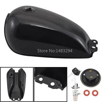 

Gloss Black Motor 9L 2.4 Gallon Fuel Gas Tank Cover Key Mounting Hardware Kit Fit For Suzuki GN125 GN250 Models