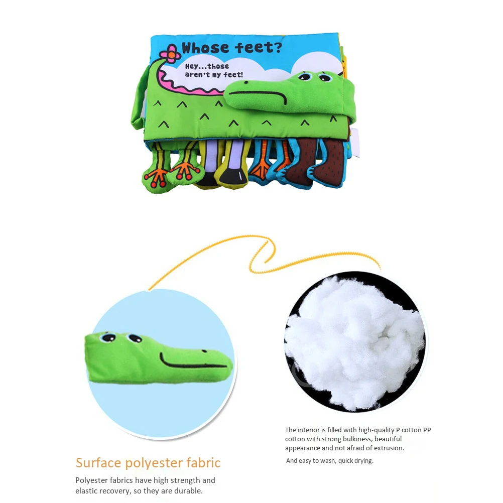 Детские погремушки игрушки мягкая куртка с хвостом животного для тканевая книга