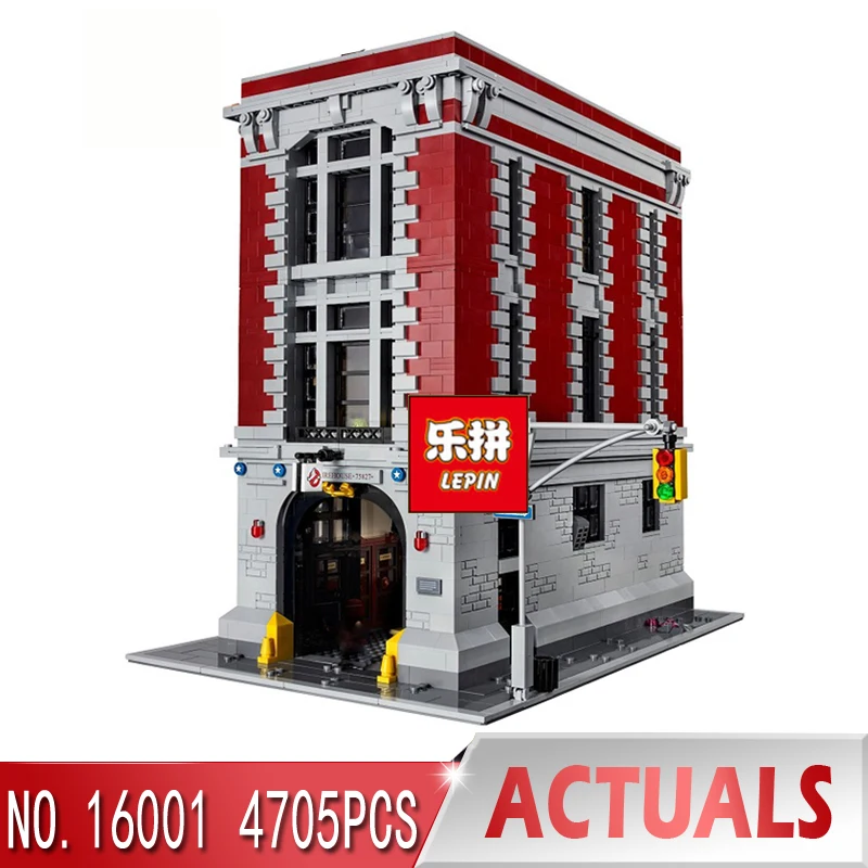 

DHL LEPIN 16001 4705Pcs Ghostbusters Firehouse Headquarters brinquedos Model set Building Kits Model Compatible Legoings 75827