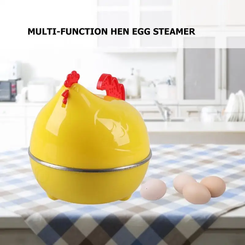 Многофункциональный бытовой Мини милый мультфильм курица форма электрическая яйцеварка яйца котел Пароварка ЕС Plug