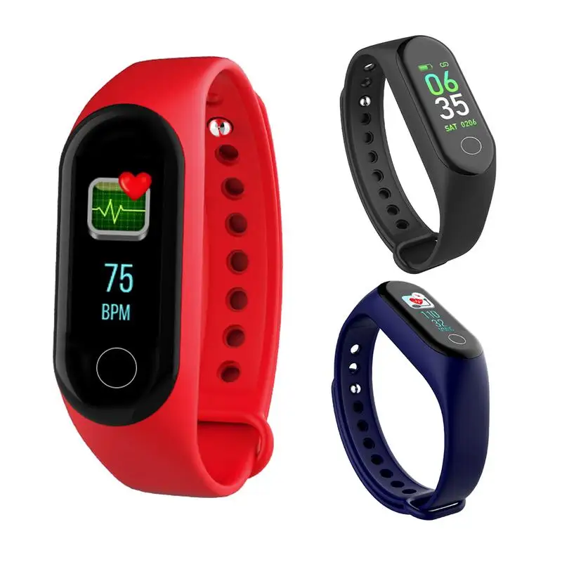 

New Color Screen Smart Bracelet Continuous Heart Rate Monitoring Waterproof Step Counting Bluetooth Sports Bracelet For Adult