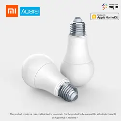 2018 Массовая продажа XIAOMI Aqara 9 W E27 2700 K-6500 K 806lm умный белый цвет светодиодный светильник лампа работает с домашними комплектами и приложением MI