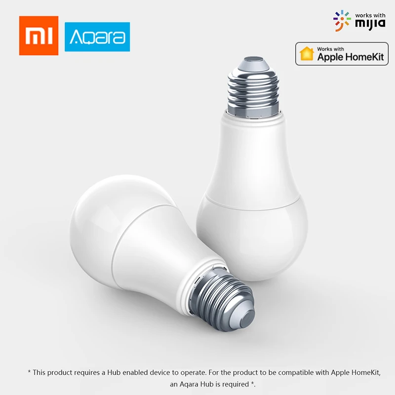 2018 распродажа XIAOMI Aqara 9W E27 2700 K-6500 K 806lum умная Белая светодиодная лампа для работы с