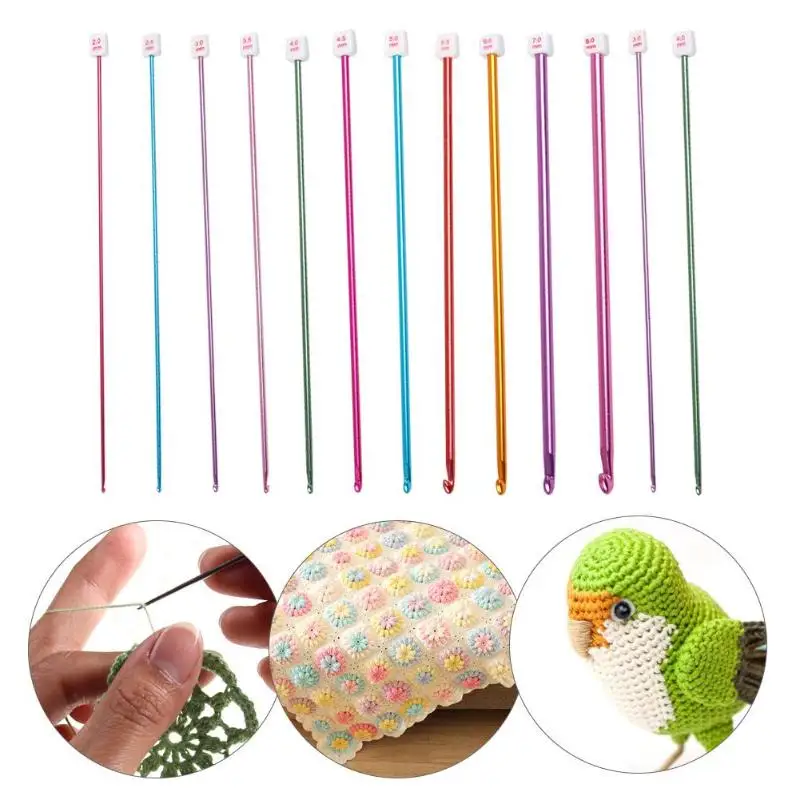 

1/10Pcs Aluminum Crochet Hooks Hand Knitting Needles Sweater Scarf Sewing Needles Knitting Tools Sewing Accessories