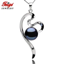 Genuine Silver 925 Necklaces & Pendants for Women Party Gift High Quality 10-11mm Freshwater Cultured Pearl Pendant Fine Jewelry