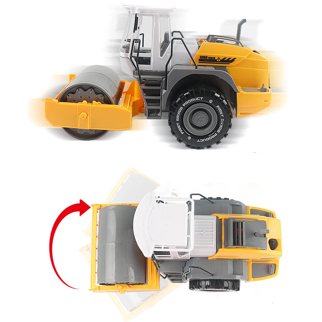 Прочный 5 типов Diecasts автомобиль игрушки 1:22 инерции дорожный каток грузовик строительная техника игрушки для детей