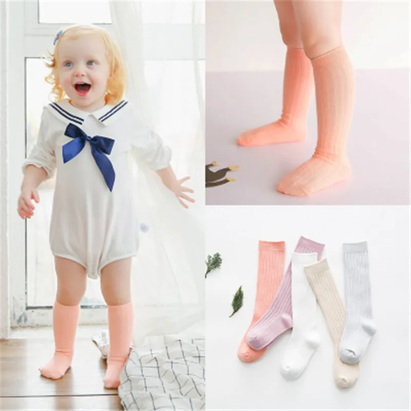Осенние детские носки для маленьких девочек, кружевные гольфы для новорожденных, длинные милые гетры для новорожденных, детские носки