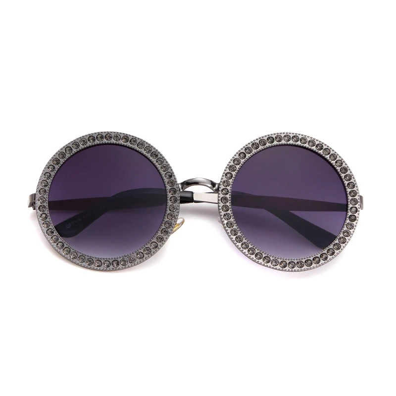 MYTL Luxury Metal Round Sunglasses Luxury Retro Round Sun Glasses Female Black Rhinestone Shades MYTL Luxury Metal Round Sunglasses Luxury Retro Round Sun Glasses Female Black Rhinestone Shades