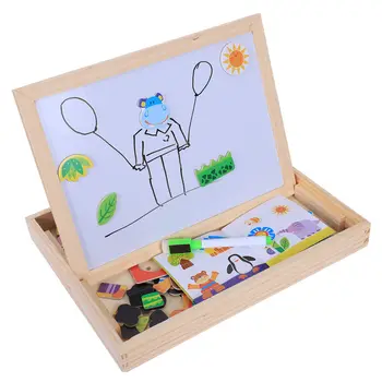 

MWZ Wooden Toys Puzzle Children Magnetic Early Educational Toy Funny Colourful Montessori Wooden Toy, Forest