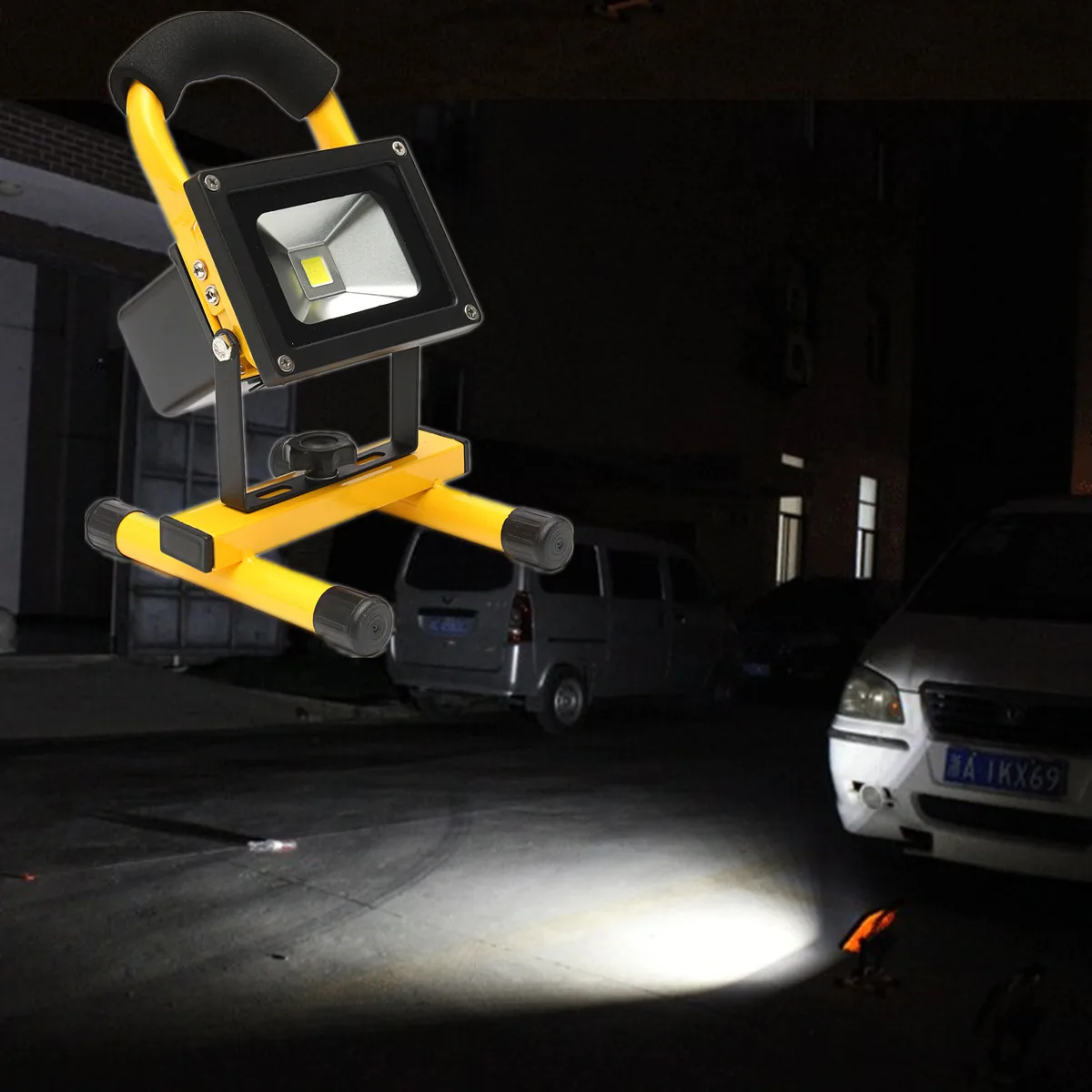 

Floodlight Light Camping Lamp Waterproof Rechargeable 10W LED Outdoor Indoor Working US/EU Plug White Portable Gardens Workplace