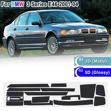 18 шт. RHD 5D Глянцевая/3D матовая наклейка из углеродного волокна для интерьера Виниловая наклейка для BMW 3 серии E46 2001-2004