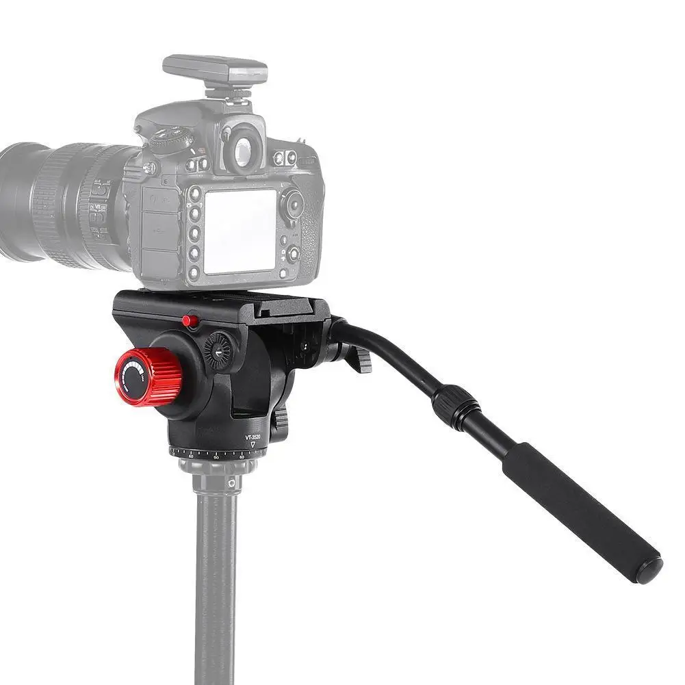 

KINGJOY Vt-3520 360 degree Panoramic Tripod Fluid Drag Pan Head W/ Quick Release Plate
