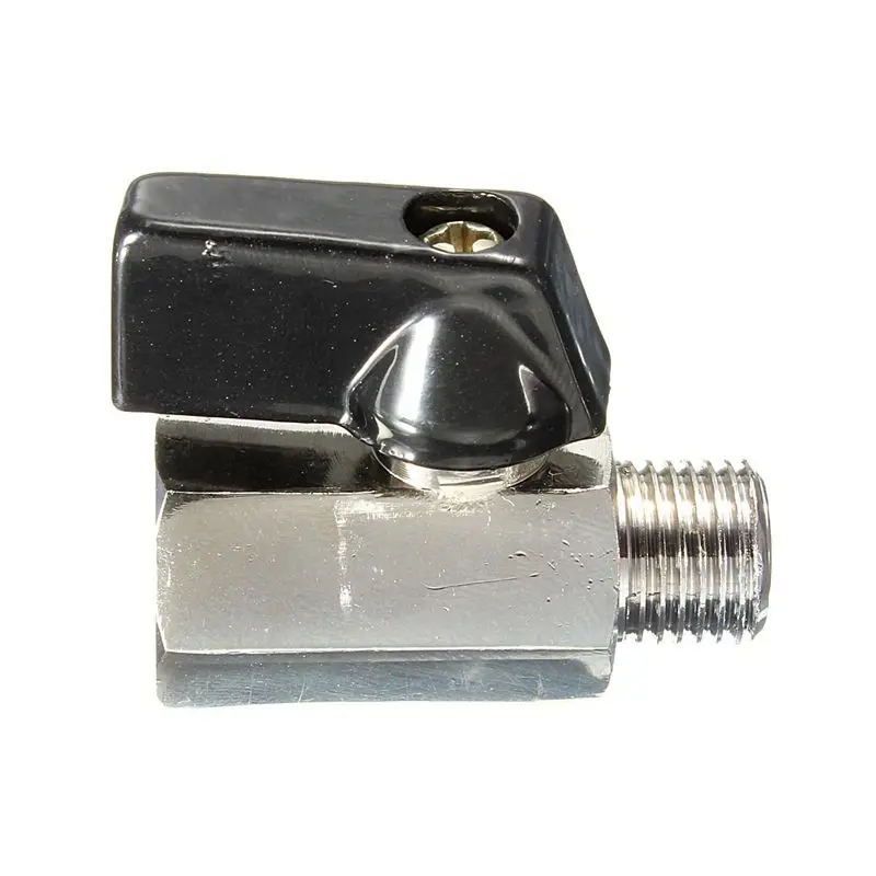 1/4inch Bsp Ball Valve Threads Tap Male to Female Air Compressor Hose Chrome Brass