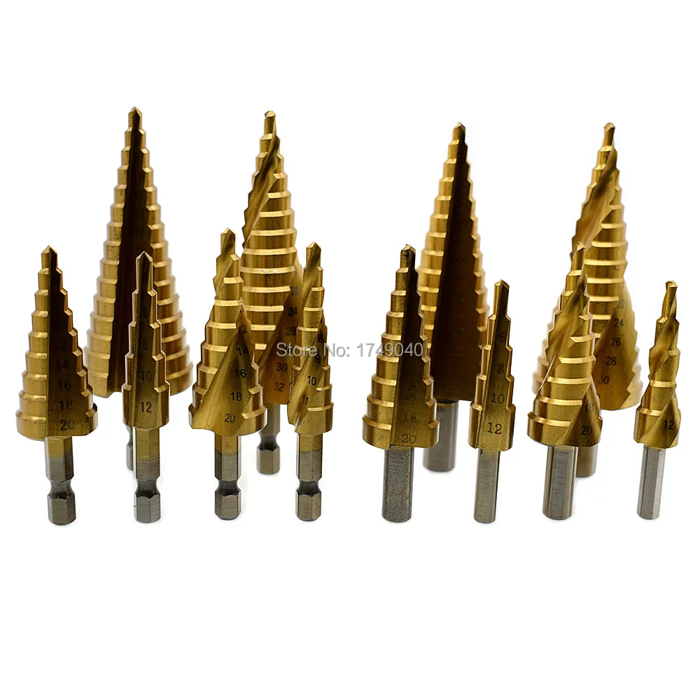 12 Piece High Speed Steel Drill Bit Industrial Reamer Hss Step Cone