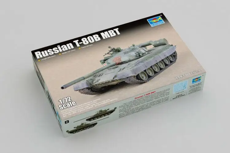 Trumpeter 1/72 07144 российский T-80B основной боевой танк | Игрушки и хобби