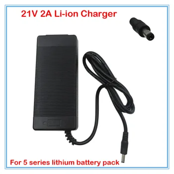 

21V 2A DC charger 100-240V Input Used for 18.5V 5 Series 10AH 20AH lithium battery pack for LED light free shipping