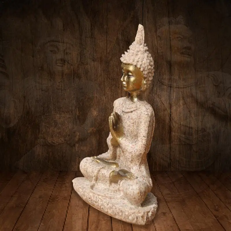 Estatua de Buda de piedra arenisca AUGKUN escultura de Buda de meditación escultura hecha a mano Estatua de Buda de piedra arenisca AUGKUN escultura de Buda de meditación escultura hecha a mano