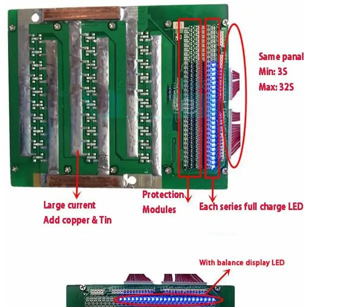 20S 64V 72V 80A 100A 120A 150A Li Ion Lifepo4 литиевая батарея защита MOS board W сбалансированный