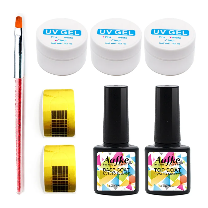 

UV Construtor Polish Manicure UV Gel for Nail Extension Set Gel for Nail Extensions UV Gel Builder Nail Art Tips Gels TZ1001
