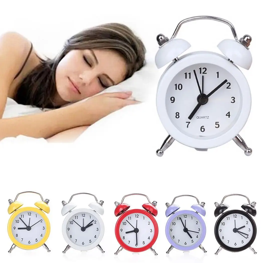 

Mini Round Metal Digital Desk Alarm Clock Desktop Table Clock 50g 5 Colors