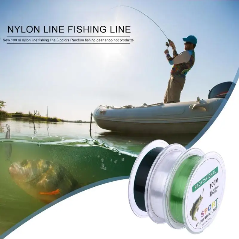 سوبر قوي حبل صيد من النيلون 100 M Fishline باس الكارب خيط صنارة الصيد Pesca الصيد اكسسوارات