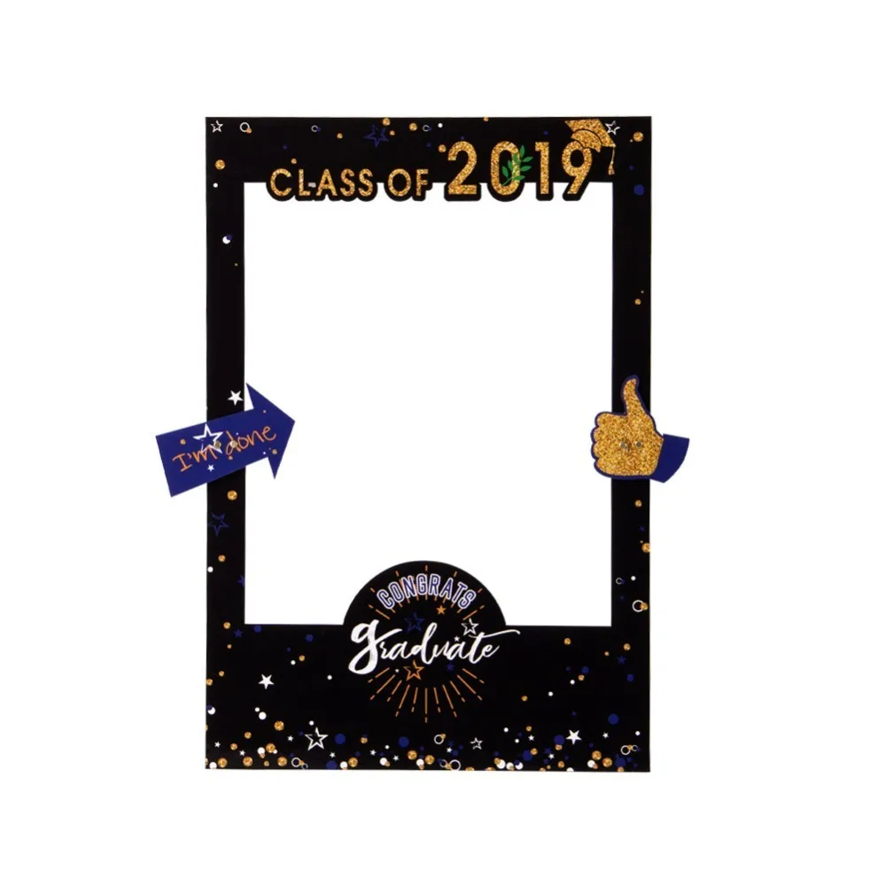 

Big 43x63cm Graduation 2019 Photo Booth Props Selfie Frame For Graduation Party Decorations Favors