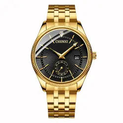Chenxi Горячая Мода креативные женские часы для мужчин кварцевые часы золотые влюбленных наручные бренд