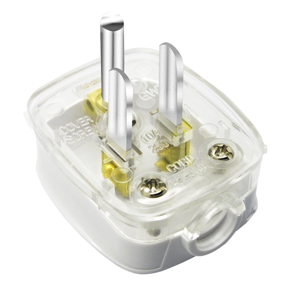 

US American 3 Pins AC Electrical Power Rewireable Plug Male W/ Wire Socket Outlet Adaptor Adapter Extension Cord Cable Connector