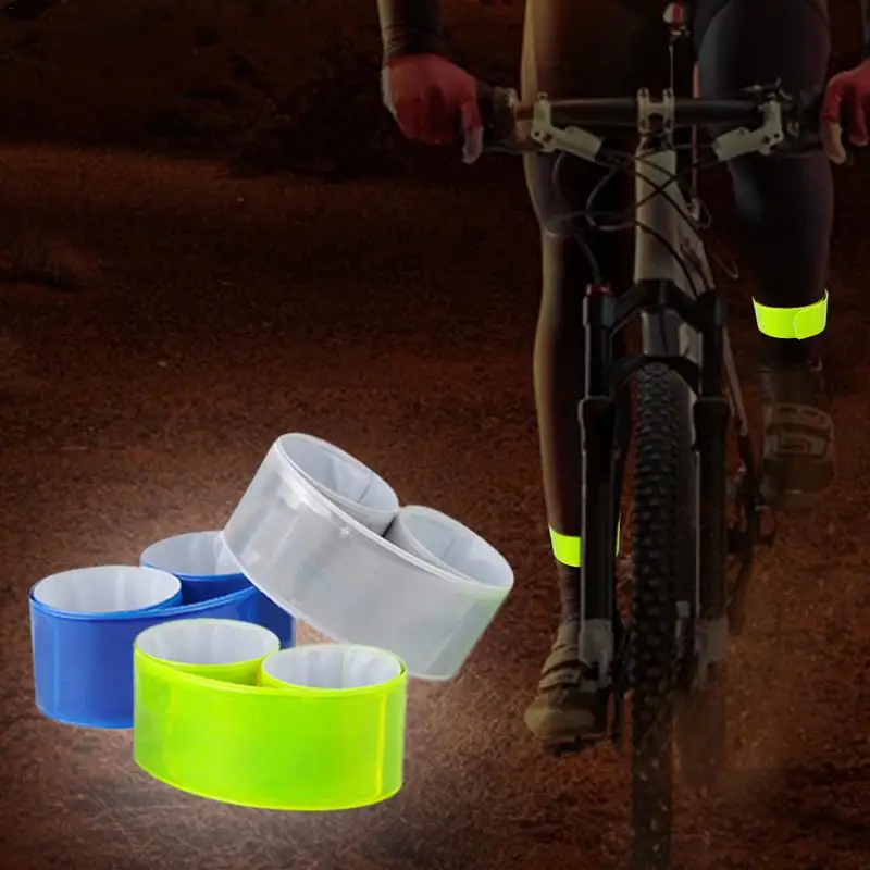 Reflective Trouser Clips Safety Strips Cycling Hi-Viz Bicycle High Visibility