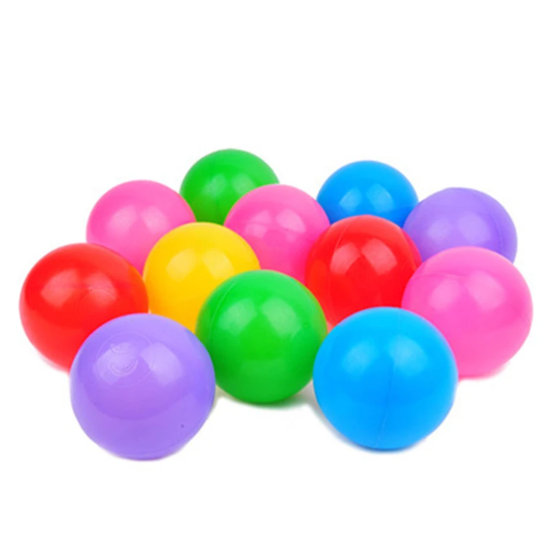 

New Arrival 100pcs/set Diameter 5.5cm Plastic Multicolor Cute Kids Soft Ocean Balls Toy Swim Pool Play Toy Balls
