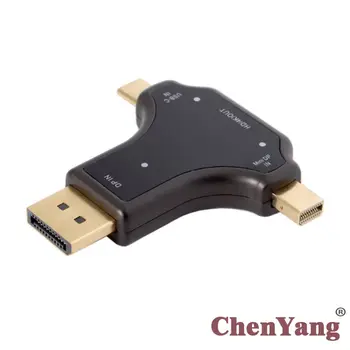

10pcs/lot Displayport & USB-C & Mini DP 3in1 to HDMI Female Adapter Type C 4K 2K for Laptop PC