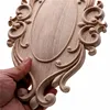 RUNBAZEF Solid Wood Furniture Decorative Accessories New Flower Carved Door Vintage Home Decor Figurines Miniatures Ornaments ► Photo 3/6