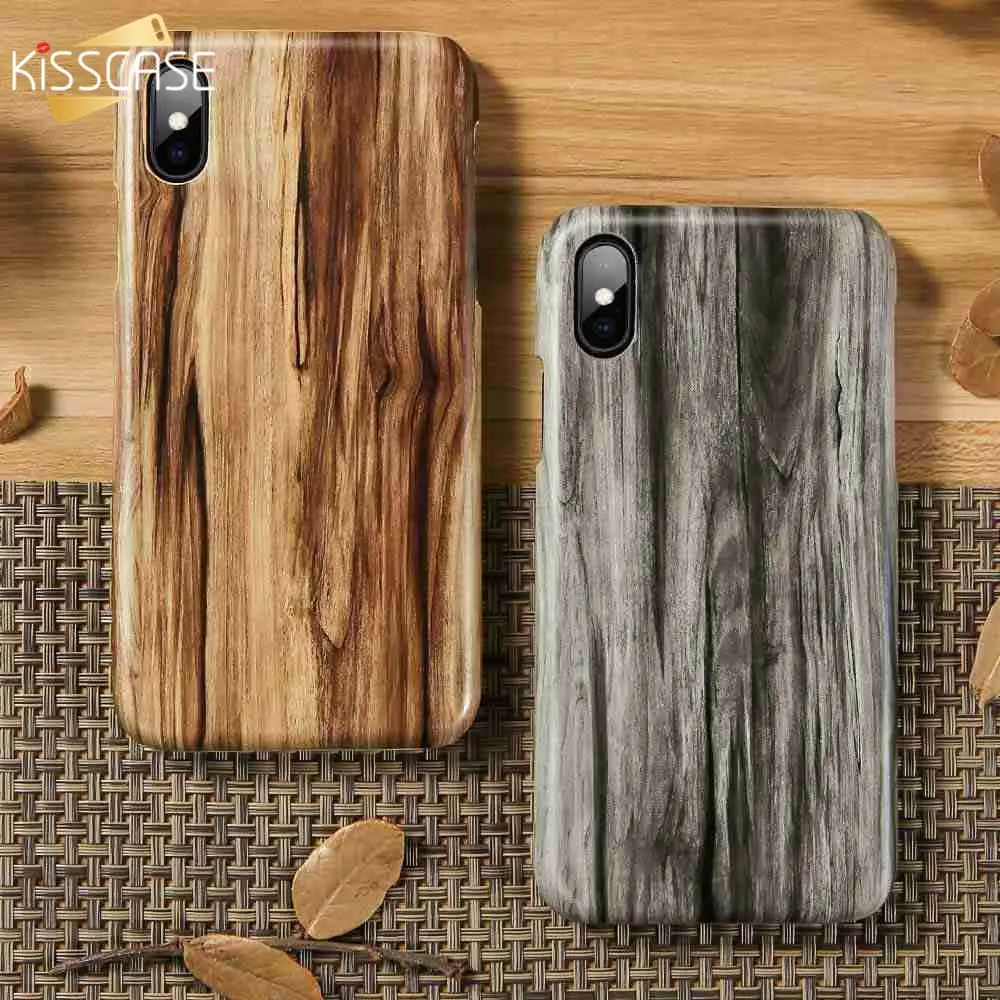 KISSCASE Phone Case For iPhone 7 8 Plus X Classic wood grain 6 6S XS XR MAX 5sCapa Conque |