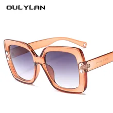 Oulylan женские негабаритные солнцезащитные очки винтажные прозрачные градиентные солнцезащитные очки Ladeis с большой оправой дизайнерские очки UV400