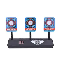 Детский звуковой светильник для стрельбы, для игры, высокая точность, забивание, автоматический сброс, электрический пистолет, мишень, аксессуары для игрушек Nerf