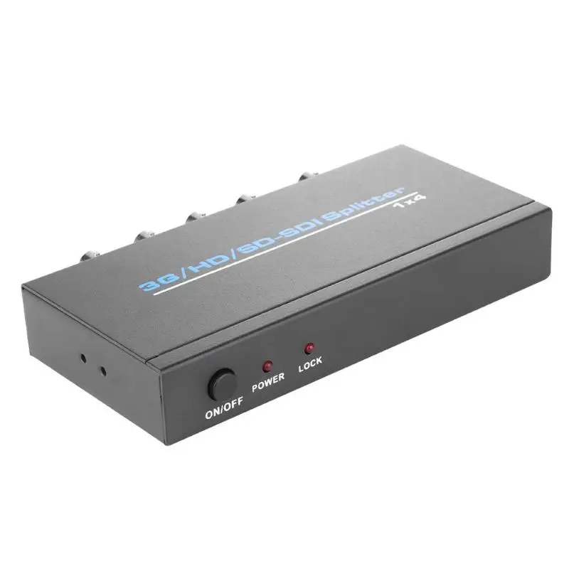 

4 Port 3G/HD/ SD-SDI Splitter 1x4 One SDI Input Four Output Distributor Video Amplifier Switcher for Projector Monitor Camera