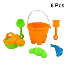 6Pcs Sand Tool Toys Creative Plastic Portable Lightweight Beach Sandbox Sand Toy Sand Dredging Beach Toys for Girls Boys