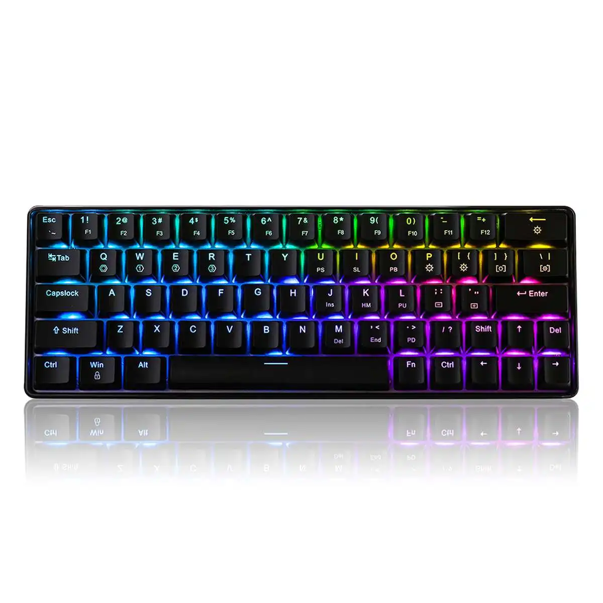Механическая игровая клавиатура Geek GK64 64 переключатель Gateron с горячей заменяемой