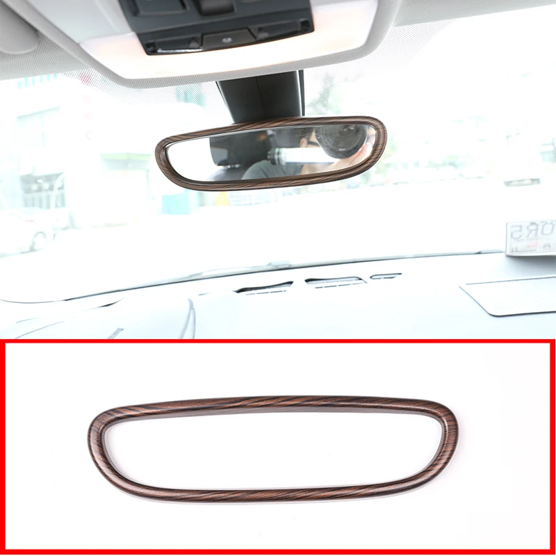 

1 Pcs For BMW X1 F48 2016-2019 For BMW 2 Series 2018 Pine Wood Grain Car Interior Rearview Mirror Frame Trim Accessories
