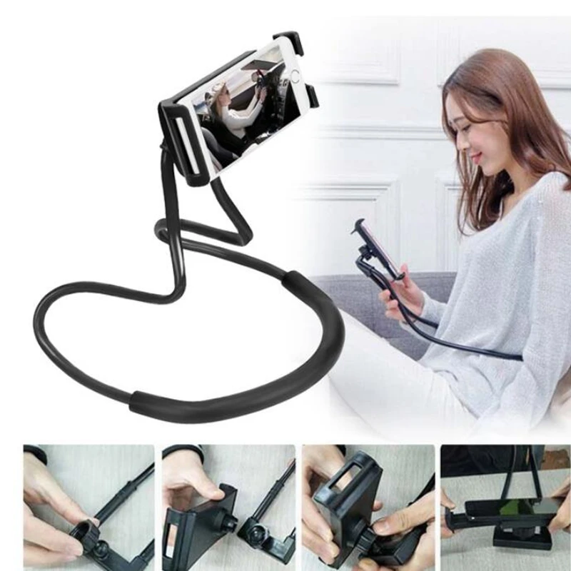 KISSCASE 360 Lazy Neck Hanging Holder Tablet Mobile Phone Holder Clip