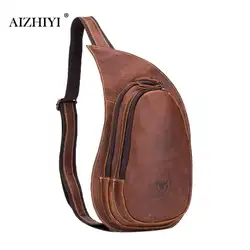 BULLCAPTAIN кожаная сумка через плечо для Для мужчин Crazy Horse кожа Сумка Груди Мешок Мода Человек плечевой ремень пакет мужской Mochila